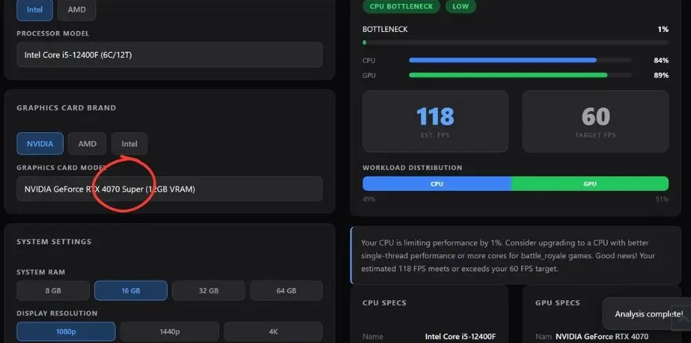 Does the i5-12400F Bottleneck the RTX 4070? 3 4070 super bottleneck 1