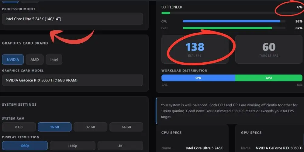 Best CPU for RTX 5060 Ti- No Bottleneck Picks 4 5 245k 5060ti