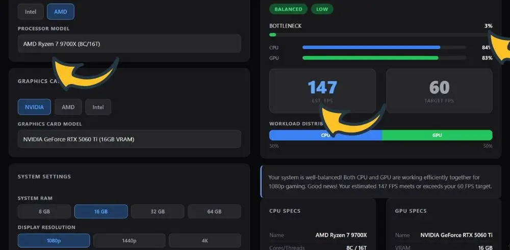 Best CPU for RTX 5060 Ti- No Bottleneck Picks 3 7 9700 for 5060ti