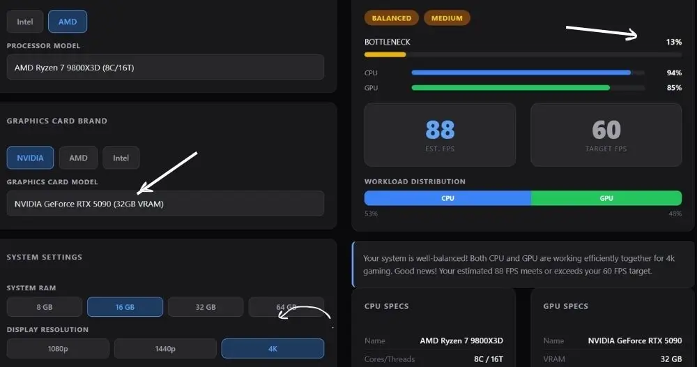9800X3D vs 9700X- Which CPU Makes a More Balanced Build 5 7 9800 at 4k