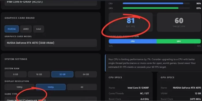 Can My PC Run Cyberpunk 2077?- Find Out Instantly 2 12400f cybe