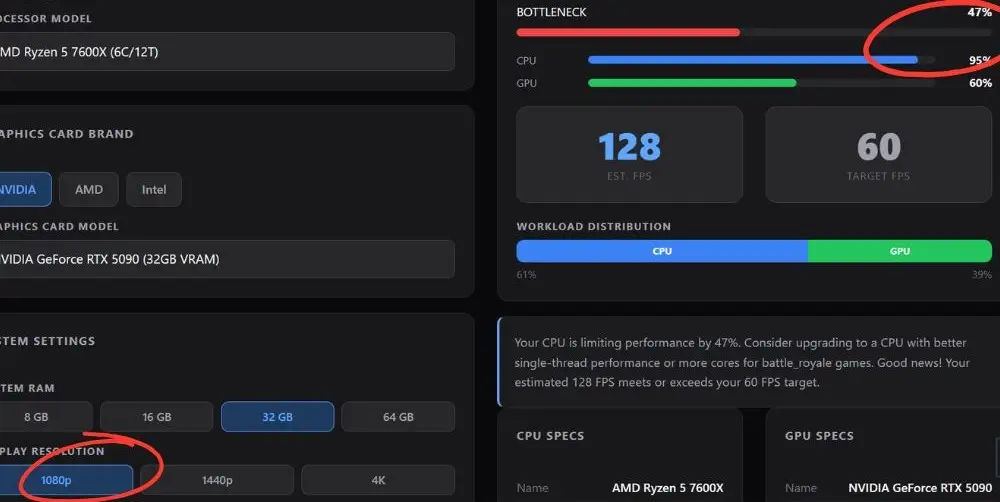 Does Ryzen 5 7600X bottleneck RTX 5090? Benchmark Breakdown 2 5 7600 1080