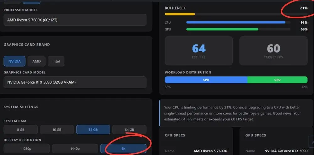 Does Ryzen 5 7600X bottleneck RTX 5090? Benchmark Breakdown 4 5 7600 4k