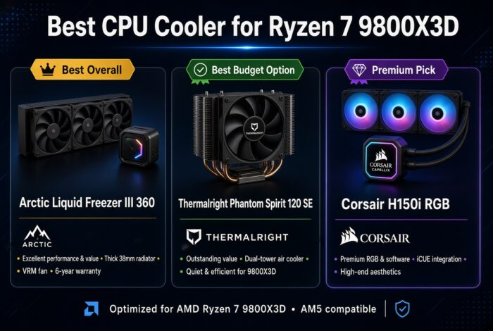 Best CPU Cooler for Ryzen 7 9800X3D (2026 Top Picks) 2 best cooler image